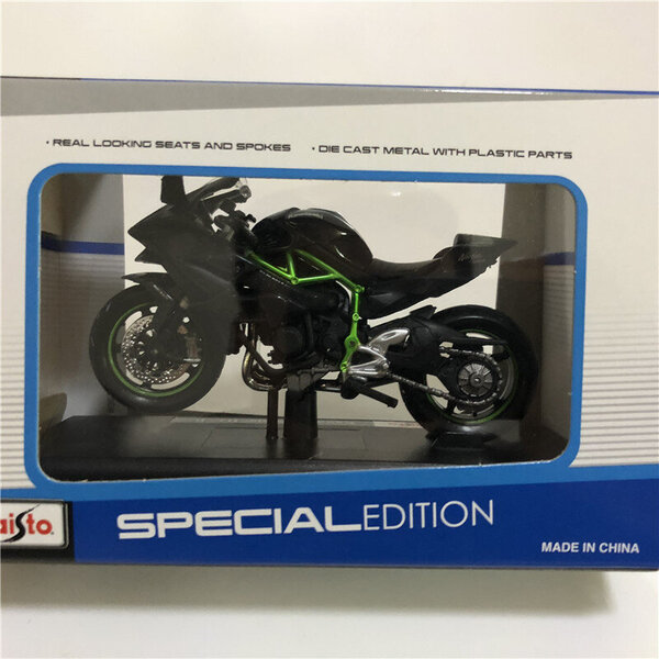 1:18 KAWASAKI NINJA H2 R Moottoripyörä Maisto Diecast Alloy Malli Lelu Musta Ninja H2R Moottoripyörä Irrotettava Collection