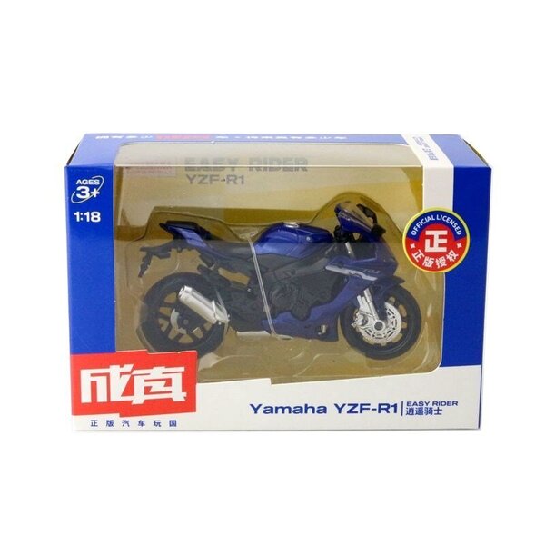 1/18 Yamaha YZF-R1 metalliseos valettu moottoripyörä malli leluajoneuvo kokoelma auto polkupyörä iskunvaimennin Off Road Autopyörä lelut auto