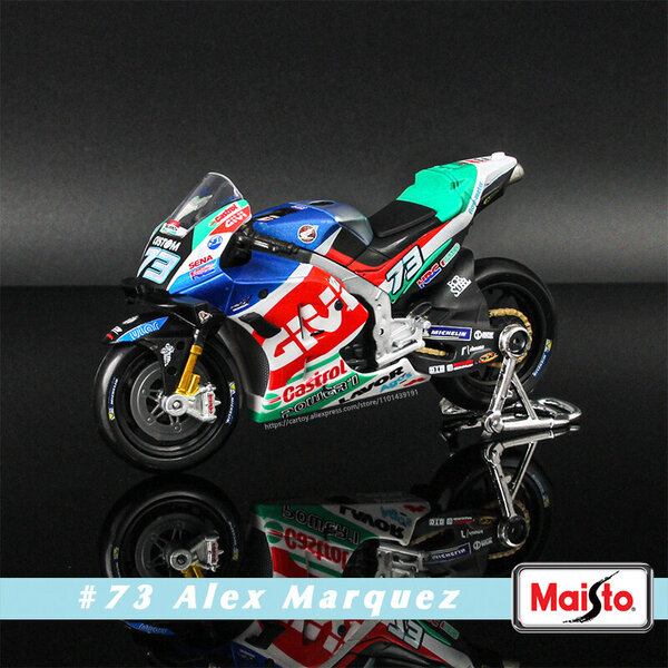 Maisto 1:18 2022 Yamaha Factory Racing Team #21 Morbidelli #20 Quartararo Lisenssi Alloy Motorcycle Model