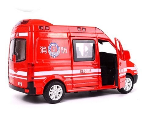 1:32 City Diecast Ambulance hätälelu automalli Kevyt liukuovi avoin ovi Ambulancia Oyuncak Opetuslelut lapsille