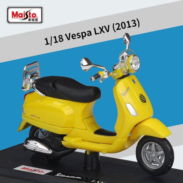 Maisto 1:18 Piaggio Vespa 125 ET3 Primavera 1976 Classic Alloy Moottoripyörä malli Skootteri Die Cast Roman Holiday Collection Gift