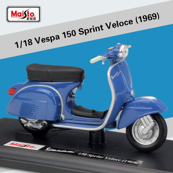 Maisto 1:18 Piaggio Vespa 125 ET3 Primavera 1976 Classic Alloy Moottoripyörä malli Skootteri Die Cast Roman Holiday Collection Gift