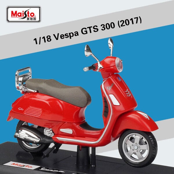 Maisto 1:18 Piaggio Vespa 125 ET3 Primavera 1976 Classic Alloy Moottoripyörä malli Skootteri Die Cast Roman Holiday Collection Gift