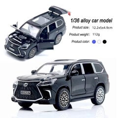 Autolelut 1/36 Lexus Lx570 Lasten lelu Malli 4 Ovet Avautuva Metallipainevalu Malli Auto Miniatyyri Keräilijä Auto Poika Lelu Lahja hinta ja tiedot | Pienoismallit | hobbyhall.fi