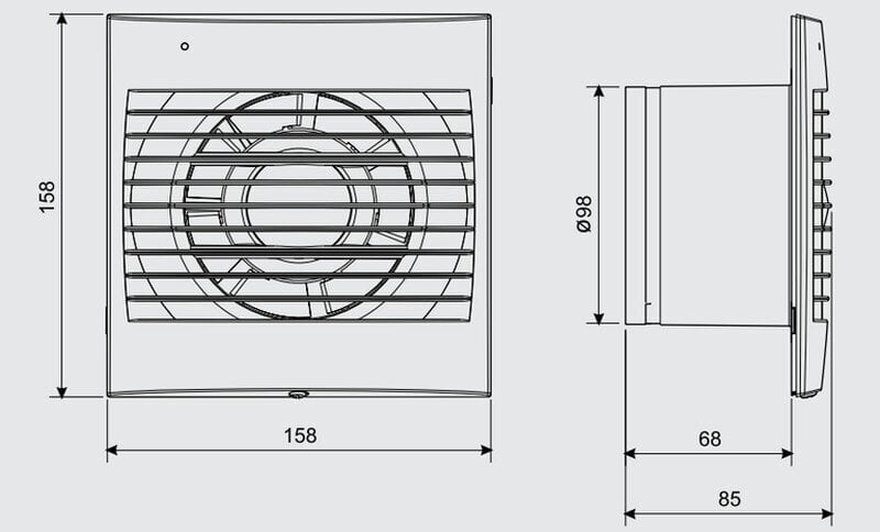 Soler&Palau Decor 100 CR poistopuhallin ajastimella hinta ja tiedot | Kylpyhuoneen tuulettimet | hobbyhall.fi