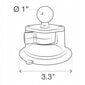 RAM Mount 1" RAM-B-224-1U lasinen imukuppi, jossa on B-kokoinen pää hinta ja tiedot | Puhelintelineet | hobbyhall.fi