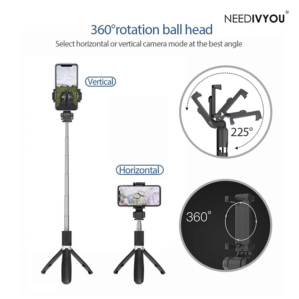 Selfie Stick NEED4YOU hinta ja tiedot | Polkupyörälaukut ja puhelinpidikkeet | hobbyhall.fi