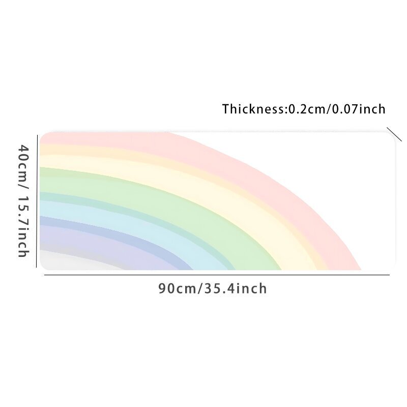 Erittäin suuri sateenkaaren sarjakuva pelihiirimatto - HD pöytämatto liukumattomalla kumipohjalla. hinta ja tiedot | Pelien oheistuotteet | hobbyhall.fi