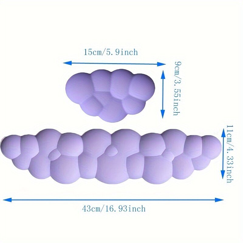 Ergonominen Muistivaahto Näppäimistön Ranne Tuki - Pilvenmuotoinen, Liukumaton Pu Nahkapehmuste Kivun Lievitykseen. hinta ja tiedot | Pelien oheistuotteet | hobbyhall.fi