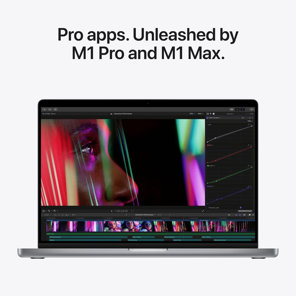 Apple MacBook Pro 14" M1 Max 10C CPU, 32C GPU/32GB/1TB SSD/Space Grey/US English - Z15G0045Q hinta ja tiedot | Kannettavat tietokoneet | hobbyhall.fi