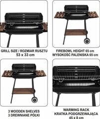 Hiiligrilli Lund, 53x33 cm hinta ja tiedot | Grillit | hobbyhall.fi