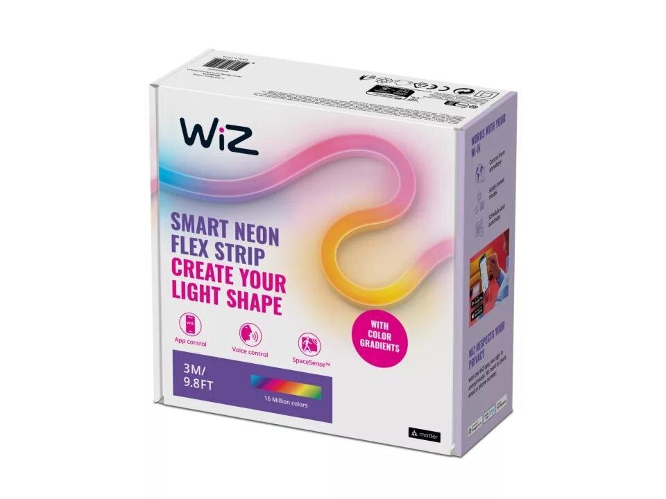 WIZ NEON FLEX STRIP 3M KIT TYYPPI-C "000008720169072510" (väriväri 0,45 lei) hinta ja tiedot | LED-valonauhat | hobbyhall.fi