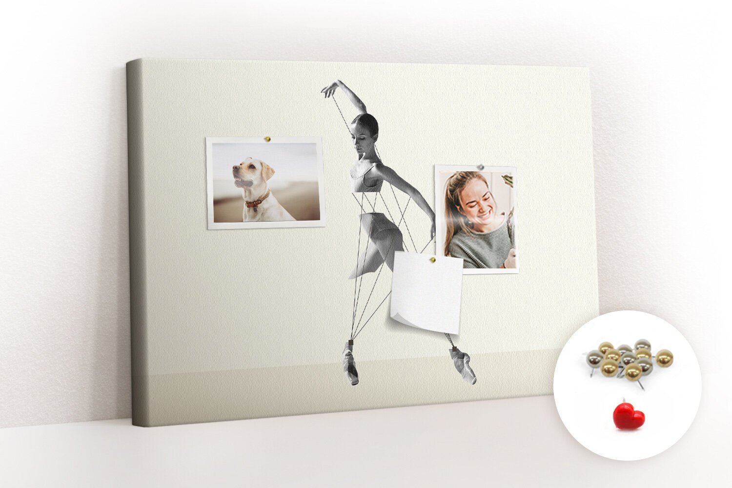 Pin board Ballerina, 100x70 cm hinta ja tiedot | Toimistotarvikkeet | hobbyhall.fi