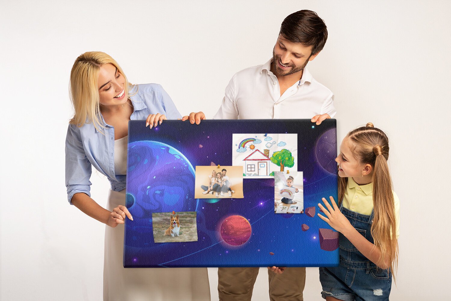 Pin board Planeta galaxy, 100x70 cm hinta ja tiedot | Toimistotarvikkeet | hobbyhall.fi