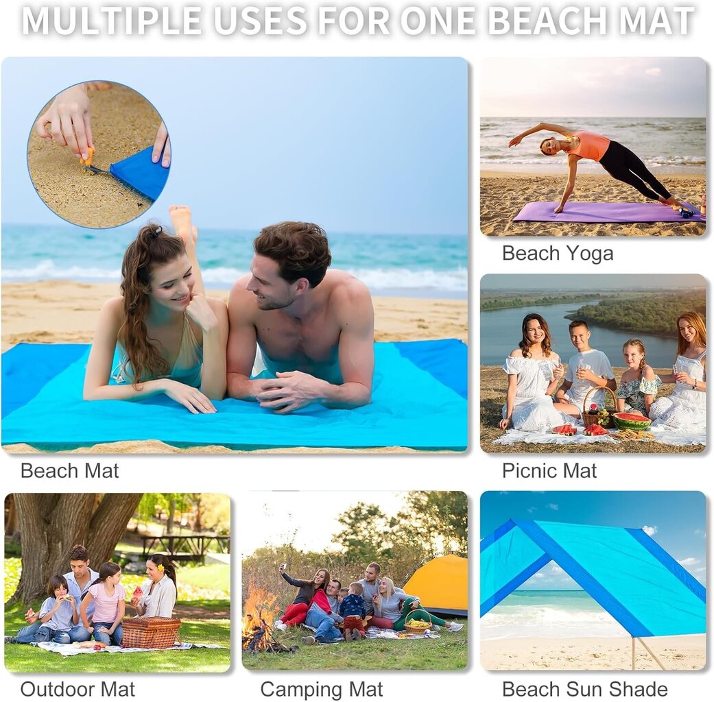 BeachPro Rantapyyhe 270x210 cm hinta ja tiedot | Muut retkeilyvarusteet | hobbyhall.fi