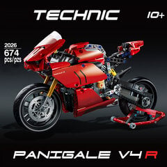 Huipputekninen Ducatis Panigale V4 R moottoripyörälelu Yhteensopiva 42107 Rakennuspalikat Moottoripyörämallilelut Lapsille Lahja hinta ja tiedot | Pienoismallit | hobbyhall.fi