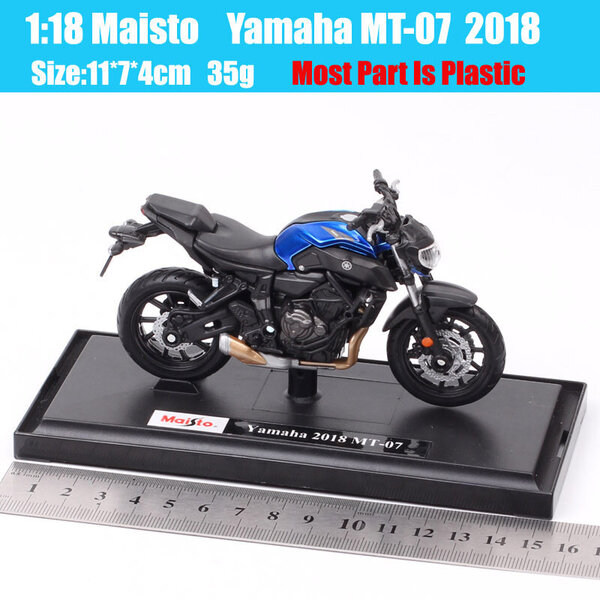 1/18 Scale Maisto 2018 Yamaha MT-07 mallimoottoripyörät ja leluajoneuvot YZR-M1 pyörä YZF R1 R6 Road Star Racing Of Kids -lahja