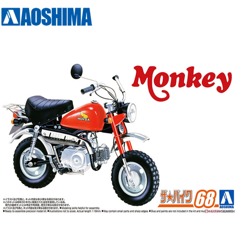 AOSHIMA 1/12 Scale Honda Z50J-1 Monkey 06434 Moottoripyörä tee-se-itse muoviset kokoonpanoautot mallit rakennussarjat lelut aikuisille lapsille lahjat hinta ja tiedot | Pienoismallit | hobbyhall.fi