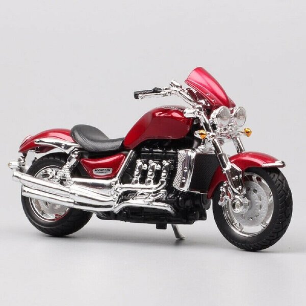 Bburago 1:18 Triumph Rocket III 3 Moottoripyörä Diecast -malli Uusi laatikossa