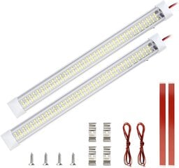 12V LED sisävalopalkki, kirkkaat autovalot päälle/pois-kytkimellä 1200LM nauhavalaisin autolle hinta ja tiedot | Ajovalot | hobbyhall.fi