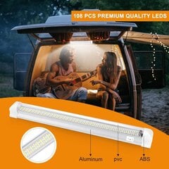 12V LED sisävalopalkki, kirkkaat autovalot päälle/pois-kytkimellä 1200LM nauhavalaisin autolle hinta ja tiedot | Ajovalot | hobbyhall.fi