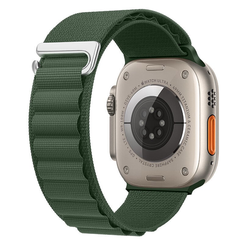 Alpine Loop Nylon Ranneke Apple Watch Ranneke 49mm 42mm 44mm 45mm 41mm 40mm 38mm Ranneke iWatch Series Ultra 2/SE/9/8/7/6/5/4/3 hinta ja tiedot | Älykellojen ja aktiivisuusrannekkeiden lisätarvikkeet | hobbyhall.fi