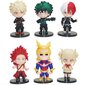 6 kpl 10-12cm My Hero Academia hahmo Bakugou Katsuki All Might Deku Todoroki Shoto mallinuket hinta ja tiedot | Pienoismallit | hobbyhall.fi