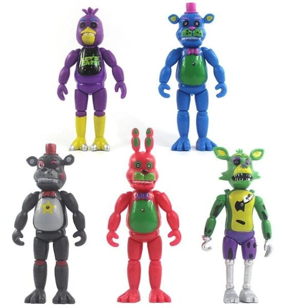 5 kpl 5.5 tuuman Five Nights At Freddy's FNAF Foxy Gold Freddy Chica Freddy PVC Action Figure Lelu lapsille