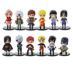 12 kpl Mini NARUTO Figure Sasuke Kakashi Itachi Gaara Jiraiya Q Verison Figurine 7-8cm tukku PVC malli lelu hinta ja tiedot | Pienoismallit | hobbyhall.fi