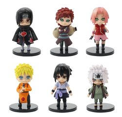 12 kpl Mini NARUTO Figure Sasuke Kakashi Itachi Gaara Jiraiya Q Verison Figurine 7-8cm tukku PVC malli lelu hinta ja tiedot | Pienoismallit | hobbyhall.fi