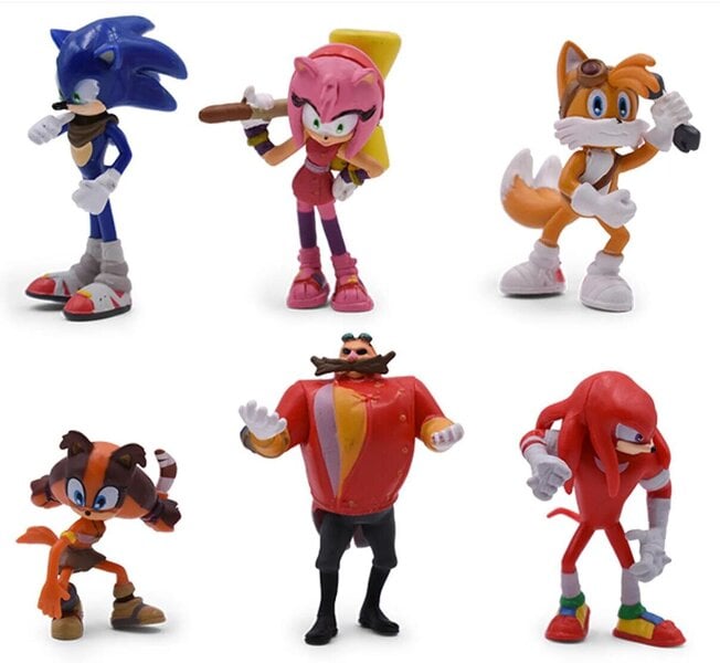 6kpl Sonic Doll Anime Figure Toy 4. sukupolven Boom Rare Dr Eggman Shadow PVC lelu lapsille Figures lahja 4-7cm