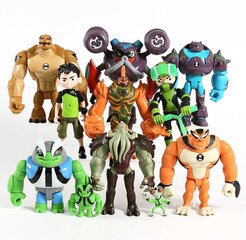 11kpl Ben Grey Matter Heatblast Humongousaur Rath Vilgax PVC Toimintafiguurit Lapset Lelu Lahjat Lelu lahjat hinta ja tiedot | Pienoismallit | hobbyhall.fi