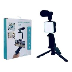 SHIVS AY-49 Video Luontopaketti, Bluetooth-kaukosäätimellä, Mikrofonilla, Mini-tripodilla ja LED-valaistuksella hinta ja tiedot | Videokameran lisätarvikkeet | hobbyhall.fi