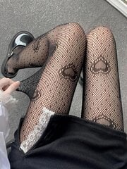 Pari Naisten Lolita Heart Dots Print Mesh Sukkahousut Musta Seksikkäät Nylon Verkkosukkahousut Naisten Kesälegging Sukkahousut·Musta·yksi koko hinta ja tiedot | Miesten urheiluvaatteet | hobbyhall.fi