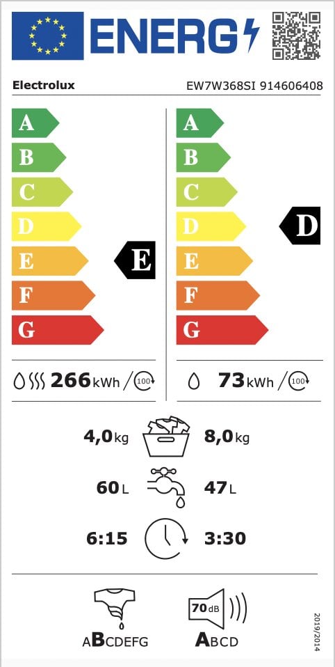 Electrolux EW7W368SI hinta ja tiedot | Pyykinpesukoneet | hobbyhall.fi