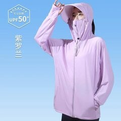 (One Size-Big Brim Purple 3)UPF 50+UV Auringonsuoja Topit Naisten Huppari Ice Silkki Hengittävä ultraohut aurinkosuojatakki ulkokäyttöön nopeasti kuivuva kalastusjuoksutakki hinta ja tiedot | Naisten takit | hobbyhall.fi