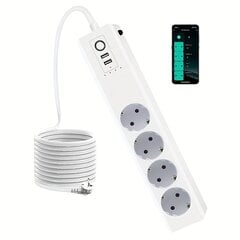 Jinvoo ZigBee Älyvirtaliuska, Ylijännitesuoja, 16A 2000W, Euroopan Plug. hinta ja tiedot | Kytkimet ja pistorasiat | hobbyhall.fi