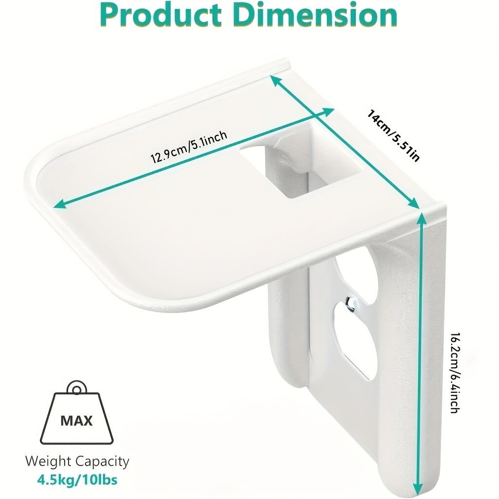 1kpl Pistorasia Hylly Seinäteline, Helppo Asennus, Tilaa Säästävä. hinta ja tiedot | Kytkimet ja pistorasiat | hobbyhall.fi