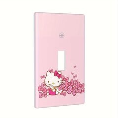 Sanrio Hello Kitty Vaaleanpunainen Kytkinlevyn Suojus - Koristeellinen Seinälevy Kuuluisalla Kissalla hinta ja tiedot | Kytkimet ja pistorasiat | hobbyhall.fi