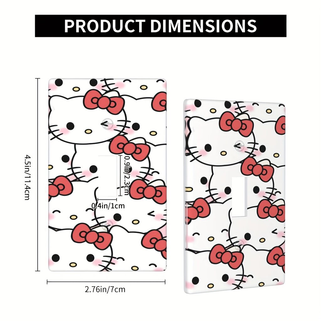 Hellokitty Vaaleanpunainen Rusetti Yksittäinen Seinäkatkaisijan Suojalevy hinta ja tiedot | Kytkimet ja pistorasiat | hobbyhall.fi