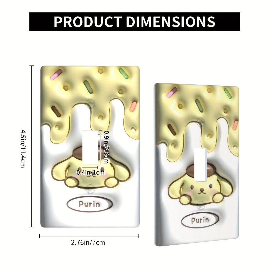 Sanrio Hyväksytty Hauska Puddingkoira Valokatkaisin Peitelevy hinta ja tiedot | Kytkimet ja pistorasiat | hobbyhall.fi