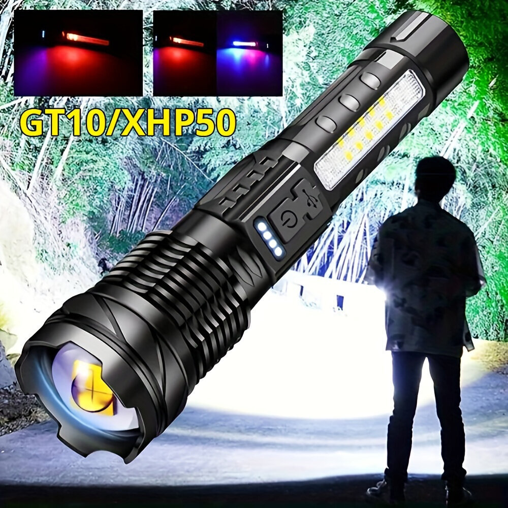 1/2kpl Tehokas GT10/XHP50 LED taskulamppu, ladattava. hinta ja tiedot | Retkilamput | hobbyhall.fi