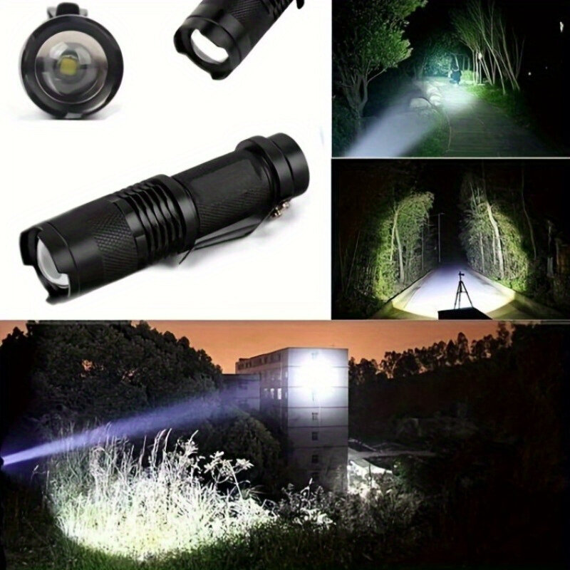 4kpl/1kpl Mini Taskulamppu LED Taskulamppu, 3-tilaa Säädettävä Käsivalaisin Retkeilyyn Hiking Ulkokäyttöön (Akku Ei Sisälly). hinta ja tiedot | Retkilamput | hobbyhall.fi