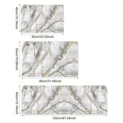 '1kpl Valkoinen Marmori Designalue Matto, Liukumaton.' hinta ja tiedot | Isot matot | hobbyhall.fi