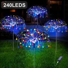 'Ulkovalaistus Aurinkopuutarhavalot, 8 Valkotilaa 4pakkaus 320LED/240LED Kuparilanka Vesitiivis Kaukosäädin.' hinta ja tiedot | Retkilamput | hobbyhall.fi