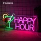 'Fomzze Cocktaileja Happy Hour Neonimainos USBllä' hinta ja tiedot | Retkilamput | hobbyhall.fi