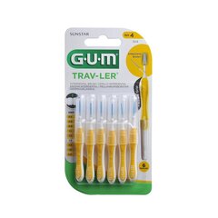 Hampaidenväliharjat 6 kpl. G.U.M.® (1514) Travler 1,3 mm hinta ja tiedot | Suuhygienia | hobbyhall.fi