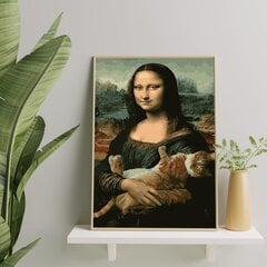 Maalaus numeroilla Monna Lisa ja kissa Oh Art!, 40x50 cm hinta ja tiedot | Maalaa numeroiden mukaan | hobbyhall.fi