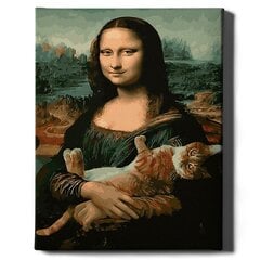 Maalaus numeroilla Monna Lisa ja kissa Oh Art!, 40x50 cm hinta ja tiedot | Maalaa numeroiden mukaan | hobbyhall.fi