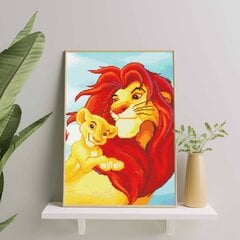 Diamond Mosaic 5D Diamond Painting Oh Art! Mufasa ja Simba, 40x50 cm hinta ja tiedot | Timanttimaalaukset | hobbyhall.fi